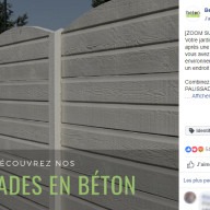 Béton Déco : publication Facebook palissades