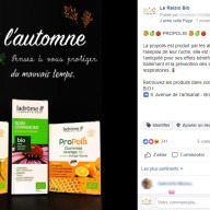 Relais Bio : publication Facebook automne