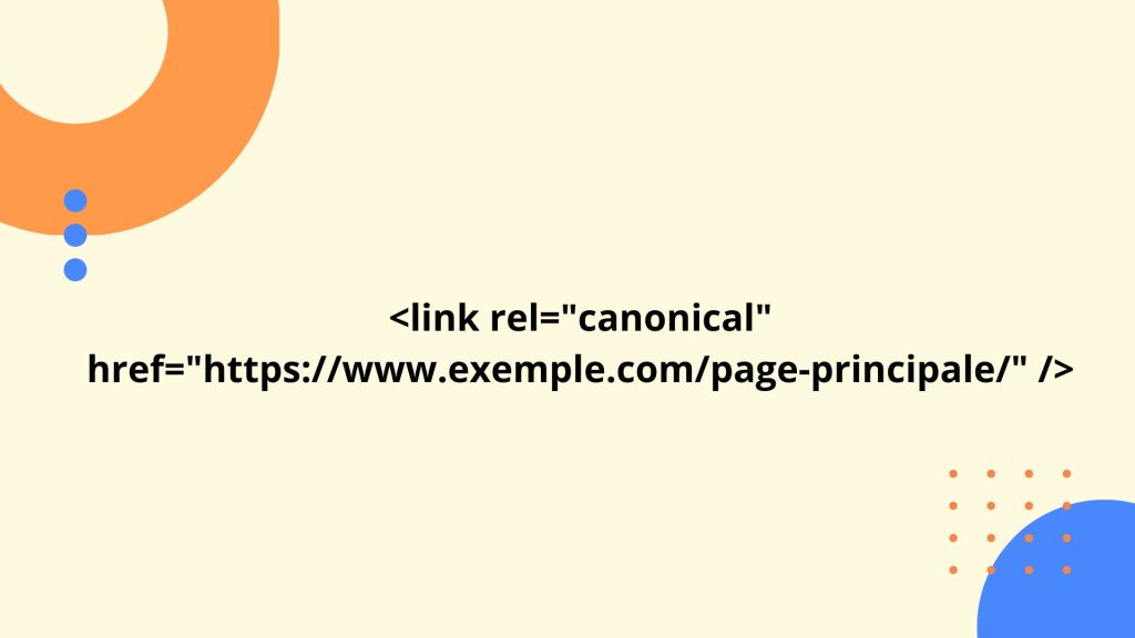 Visuel : à quoi ressemble une balise canonique ?