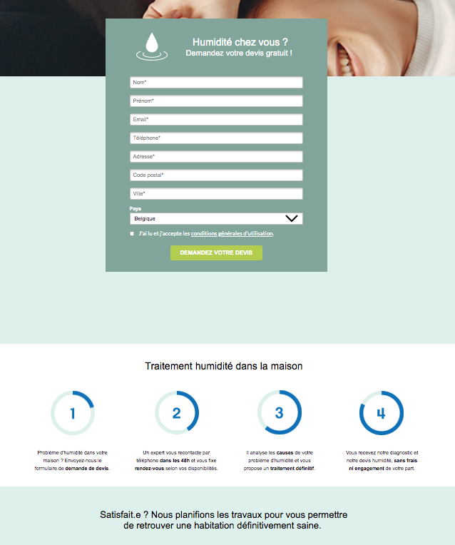 Conception d'une landing page pour Humihouse